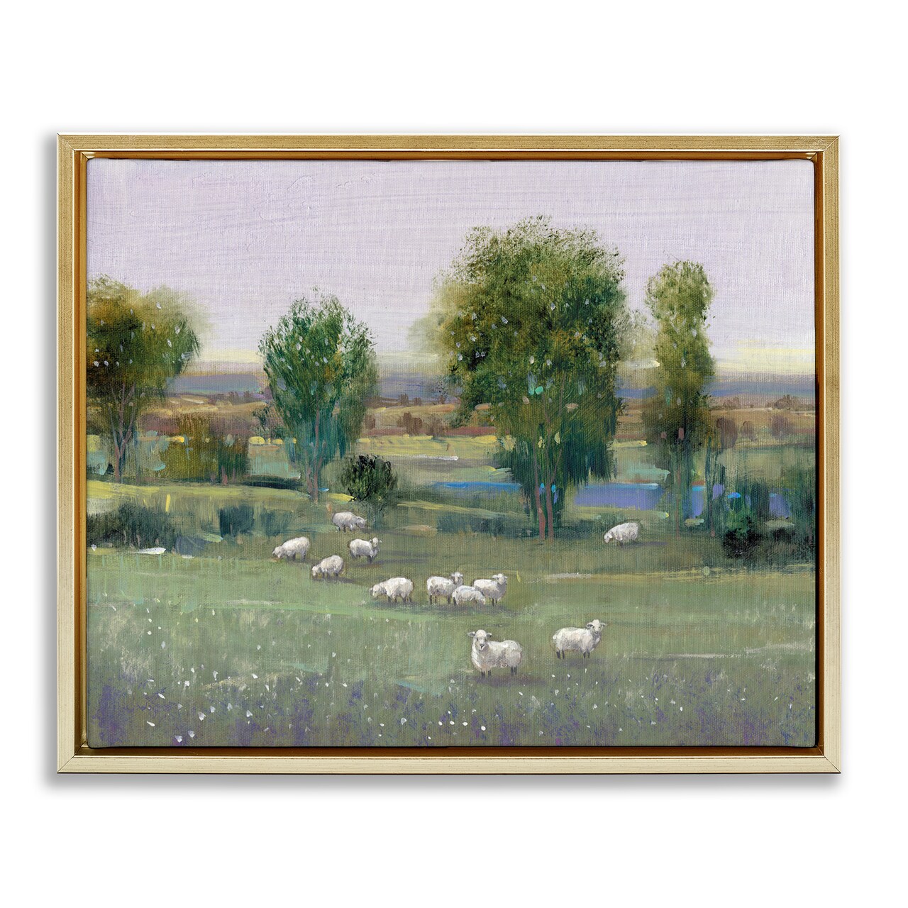 Stupell Industries Sheep in Pasture Overlook Floating Frame By Tim OToole